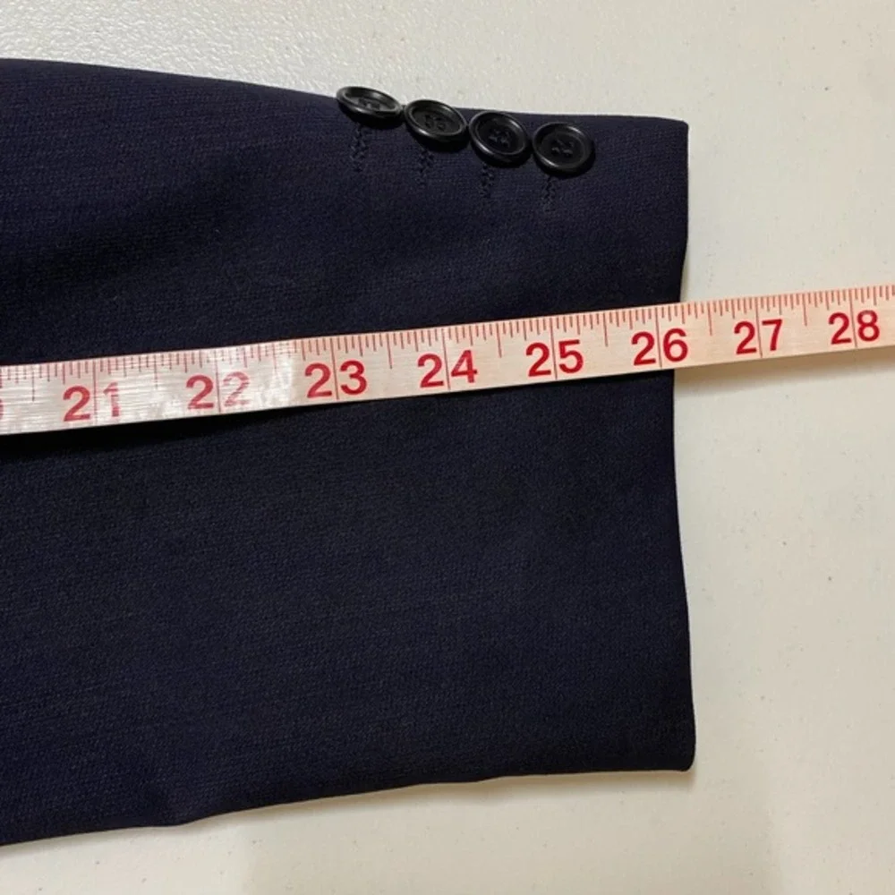 Vtg Hugo Boss Blazer Mens 42R Navy‎ Virgin Wool Made in USA Minimalist Luxury